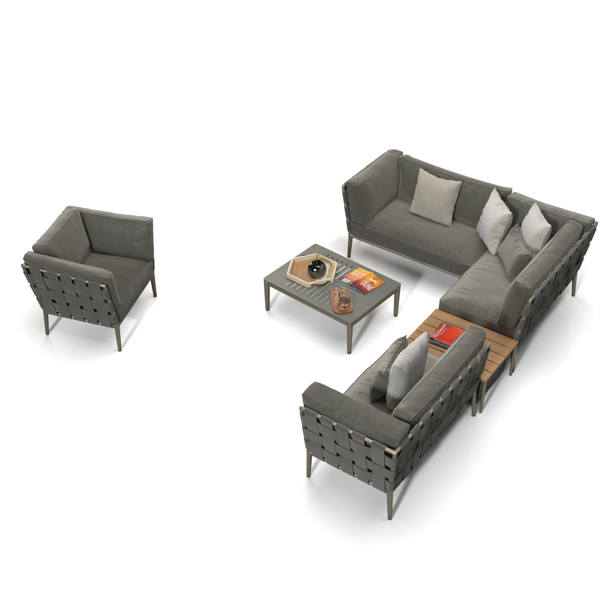 Cane Line Conic Moduler Sofa Set 3D Model_06